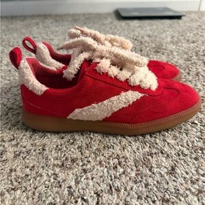 Coconuts by Matisse red sneakers with cream accents size 7.5